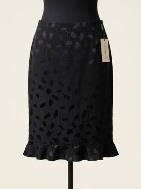 David Meister Black A Line Skirt Womens Size 8